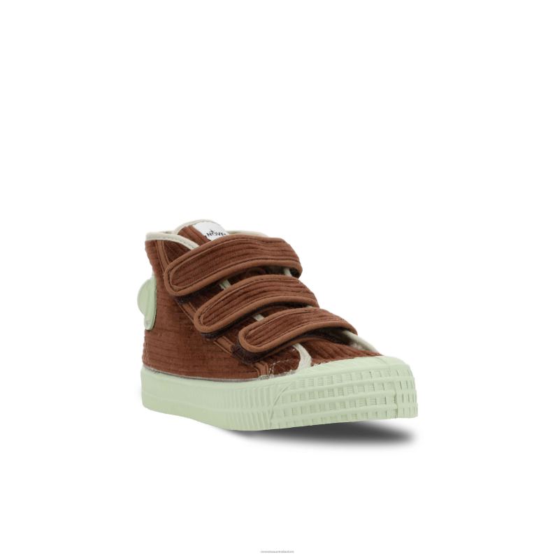 s_d_kid_vel_cord_w_brown_mint_4620j250_novesta_vegan_shoes.jpg S.D.Kid Vel.Cord W Brown/Mint 4620J250 Novesta Vegan Shoes - Image 1