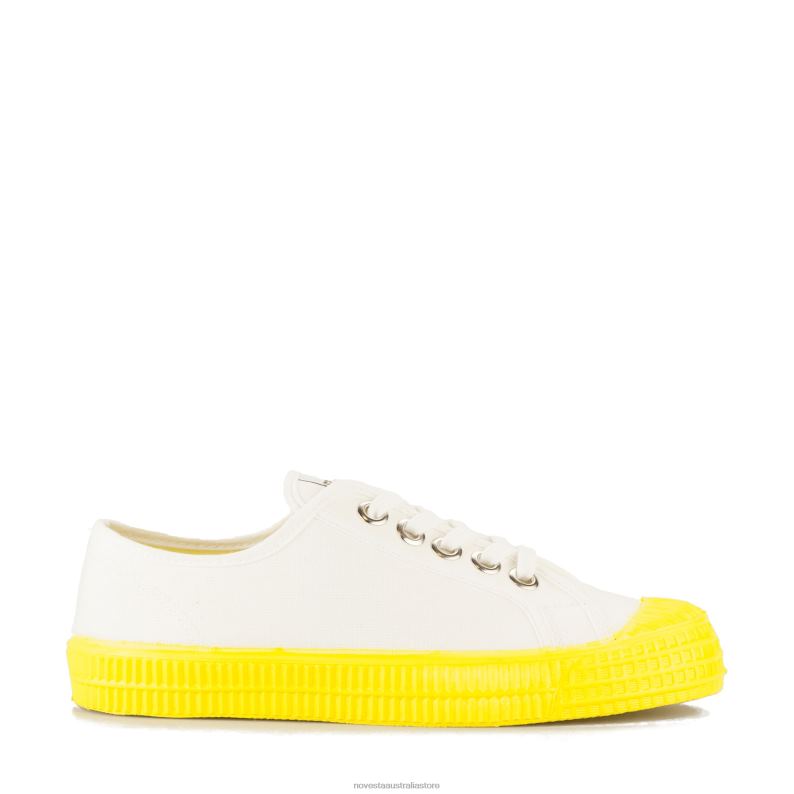 s_m_10_white_823_yellow_4620j207_novesta_vegan_shoes.jpg S.M.10 White/823 Yellow 4620J207 Novesta Vegan Shoes - Image 1