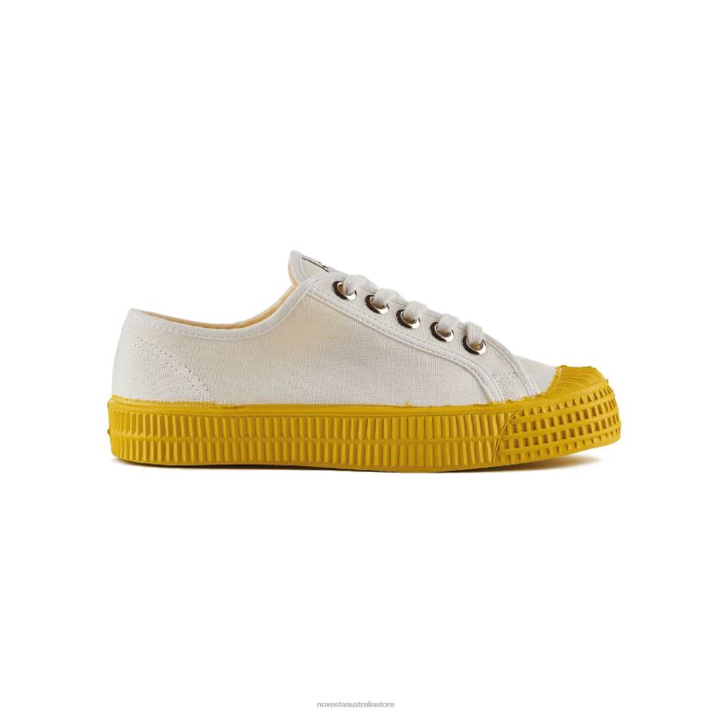 s_m_kid_10_white_823_yellow_4620j269_novesta_vegan_shoes.jpg S.M.Kid 10 White/823 Yellow 4620J269 Novesta Vegan Shoes - Image 1