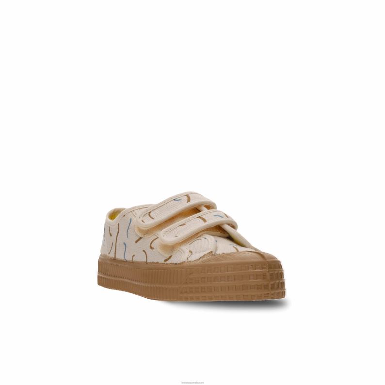 S.M.Kid Vel. 99Bg-Bl.Prnt/Sdlv 4620J296 Novesta Vegan Shoes - Image 2