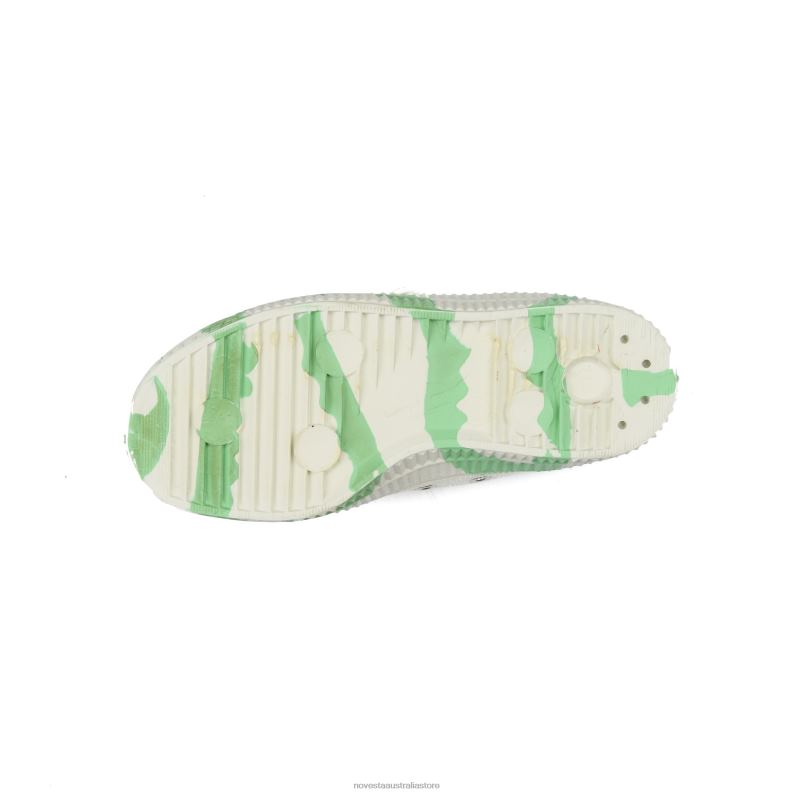 S.M.Kid Vel.Duo 10 Wht/580 Grn 4620J233 Novesta Vegan Shoes - Image 2