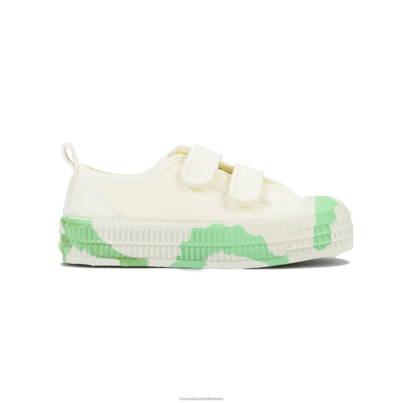 S.M.Kid Vel.Duo 10 Wht/580 Grn 4620J233 Novesta Vegan Shoes - Image 1