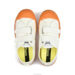 S.M.Kid Velcro 10 Wht/840 Oran 4620J282 Novesta Vegan Shoes - Image 2