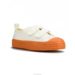 S.M.Kid Velcro 10 Wht/840 Oran 4620J282 Novesta Vegan Shoes