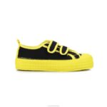S.M.Kid Velcro 60 Blk/823 Ylw 4620J275 Novesta Vegan Shoes