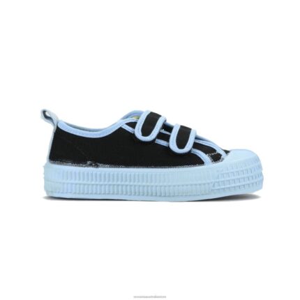 S.M.Kid Velcro 60 Blk/914 Skbl 4620J274 Novesta Vegan Shoes