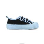 S.M.Kid Velcro 60 Blk/914 Skbl 4620J274 Novesta Vegan Shoes